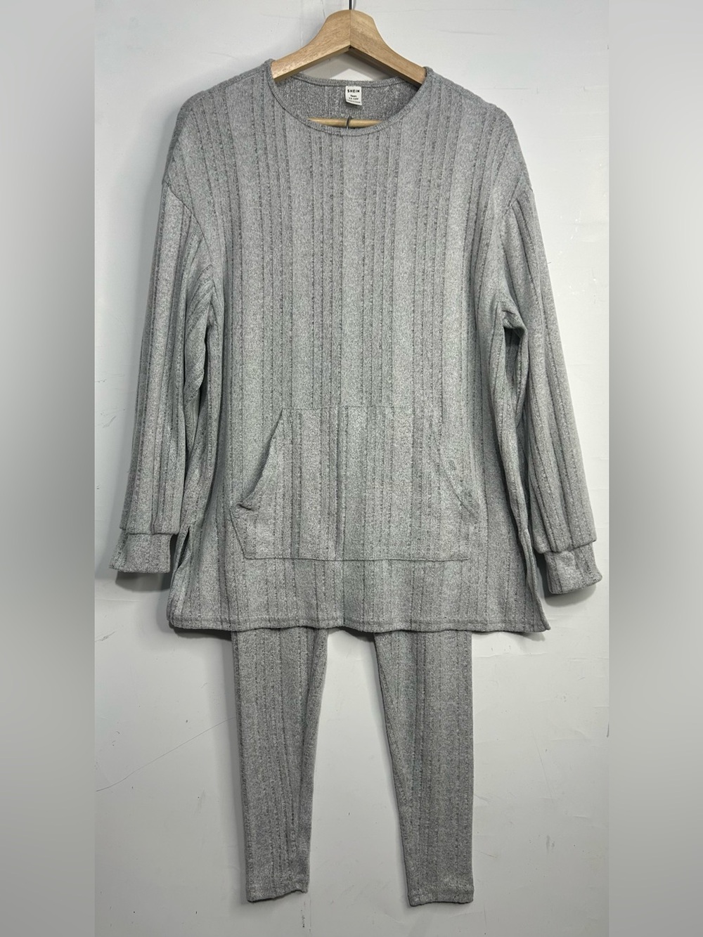 5 for $25🔥SHEIN Super Soft Loungewear Shirt & Pants‎ Grey Set Teens 12-13Y